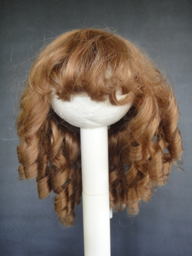 Perruque Poupée Chatain Clair 20,5 Cm - Cheveux Naturels - Restauration Et Création - Fabriquée En France
