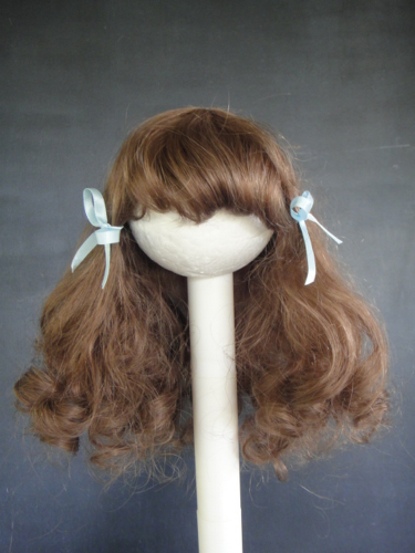 PERRUQUE DOLL WIG NEW CURLY SOFT MOHAIR ROUX RENARD 9-10 POUR POUPÉE BJD QBABY BLYTHE
