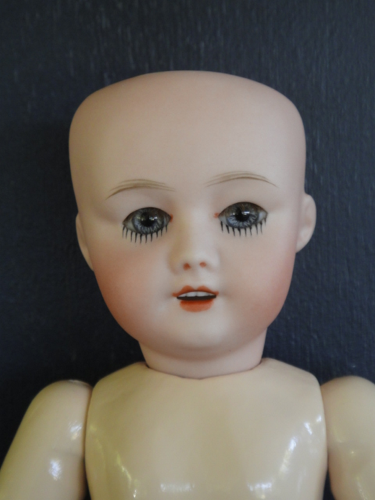 Tête de poupée ancienne en porcelaine Gebruder Heubach, Allemagne, tête rare - France