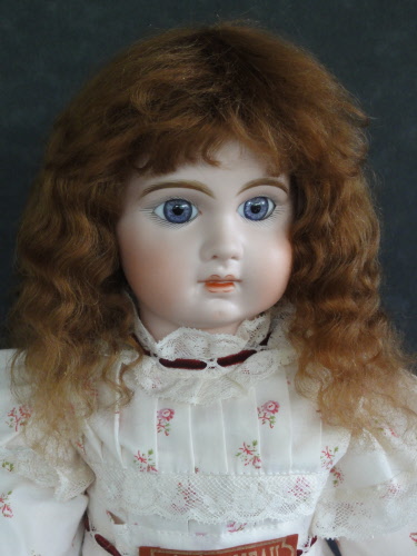 11 GEORGIA WIG  MOHAIR SYNTHETIC  DK BROWN HAND TIED MODERN ANTIQUE DOLL 