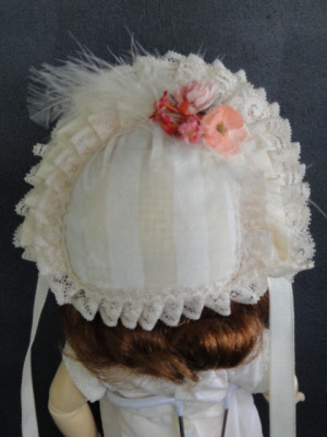 Belle Repro Ensemble D'Ete Blanc a Fleurs 3 Pieces Pour Bleuette 1942