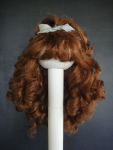 PERRUQUE de poupée 100% Cheveux naturels 40.5 cm -Doll hair wig size 16