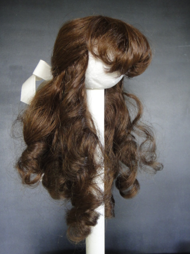 PERRUQUE de poupée chatain en Cheveux naturels Taille 12 - 38 cm - Doll wig