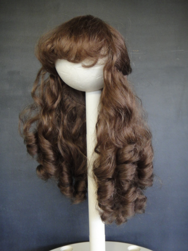 Perruque De Poupée Ancienne Taille 6 Cheveux Naturels
