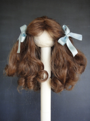 PERRUQUE pour poupée ancienne moderne Cheveux naturels Taill