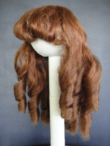 PERRUQUE de poupée chatain en Cheveux naturels Taille 12 - 38 cm - Doll wig