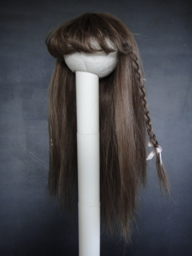 PERRUQUE de poupée 100% Cheveux naturels 40.5 cm -Doll hair wig size 16
